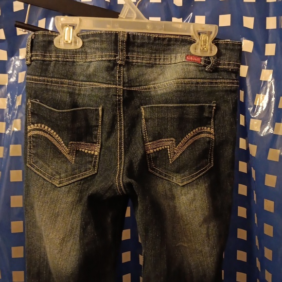 Nwot glo brand size 1 distressed jeans with lace - Picture 4 of 4